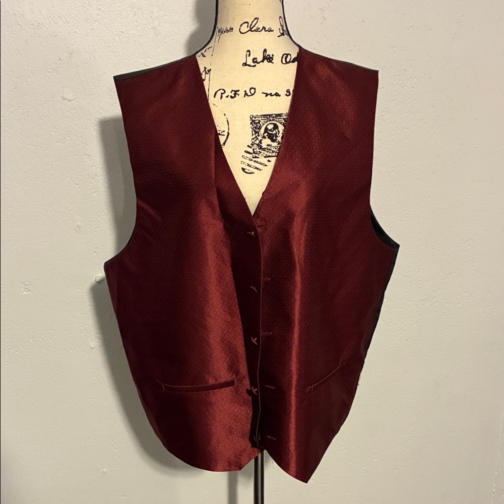 Men's Burgundy Vest